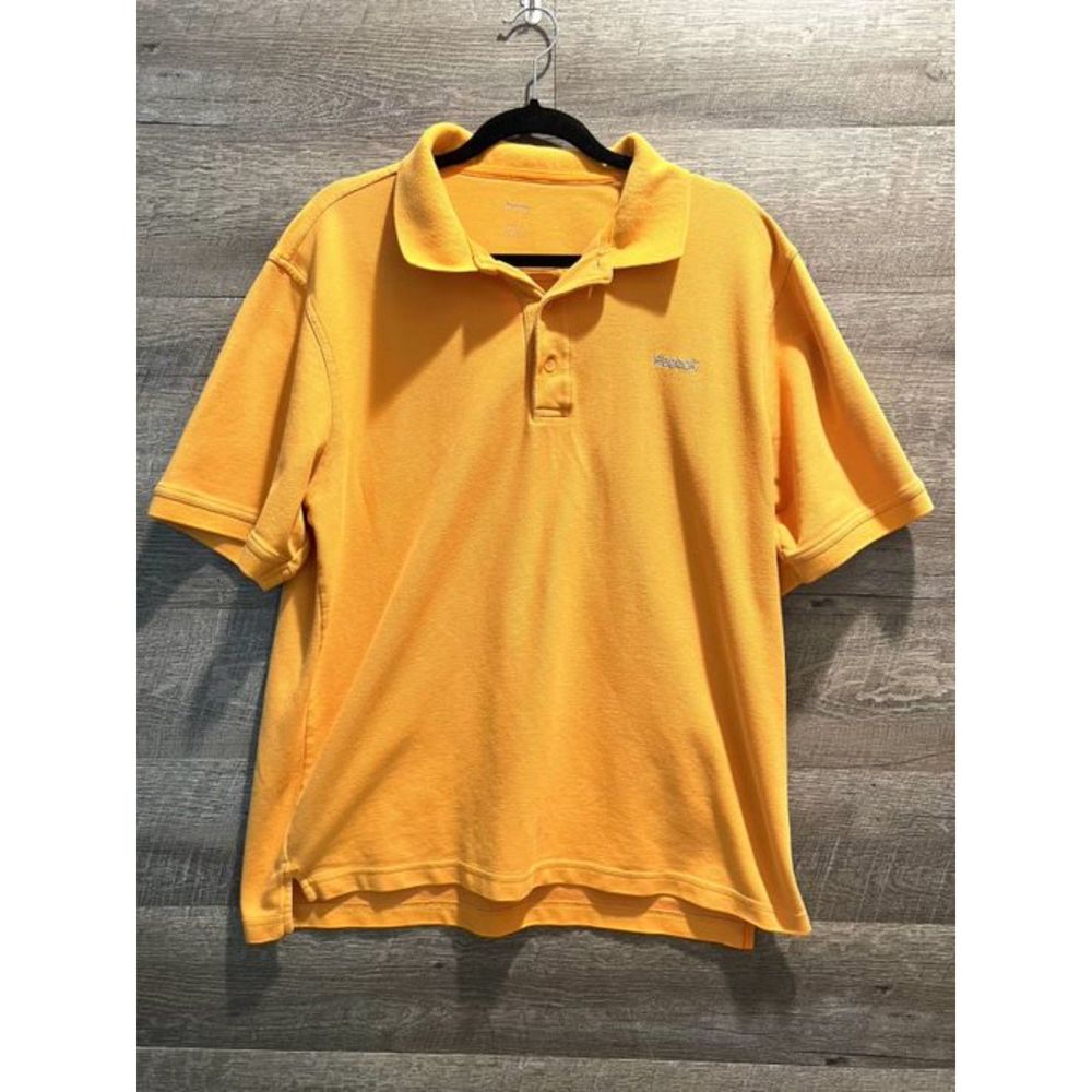 Reebok Mens Orange Polo Short Sleeve Shirt Size Extra Large